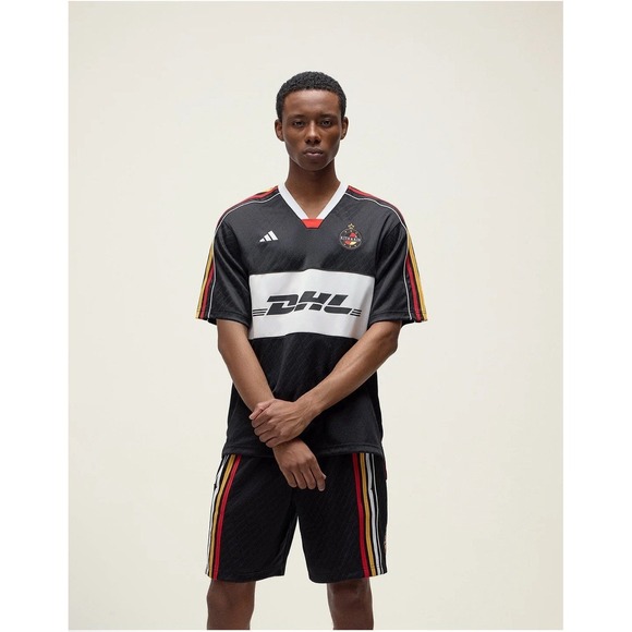 Kith For Adidas Size Large Football‎ DHL Express Jersey Black NWT Soccer
